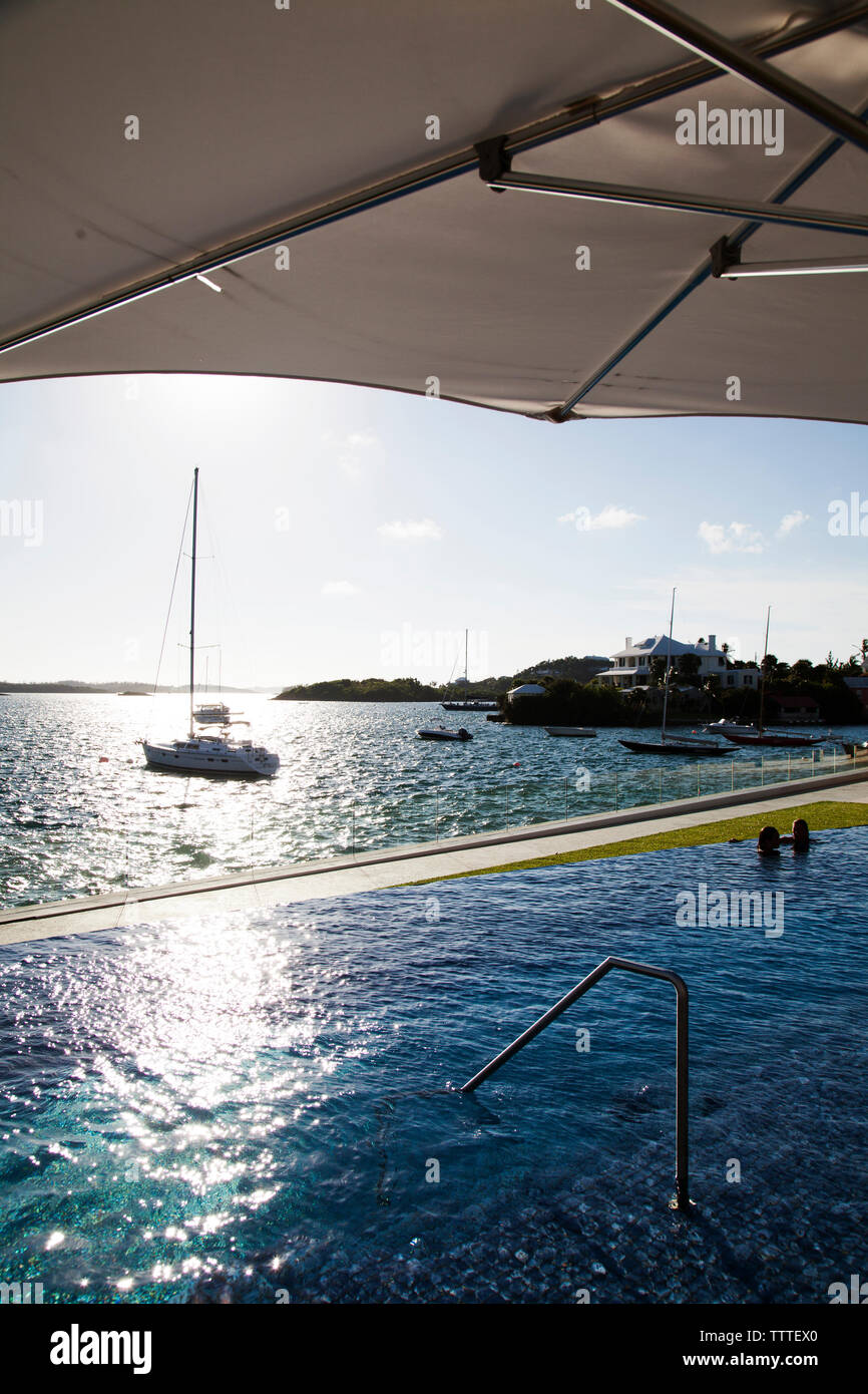 BERMUDA. The Infinity Pool at the Hamilton Princess & Beach Club Hotel