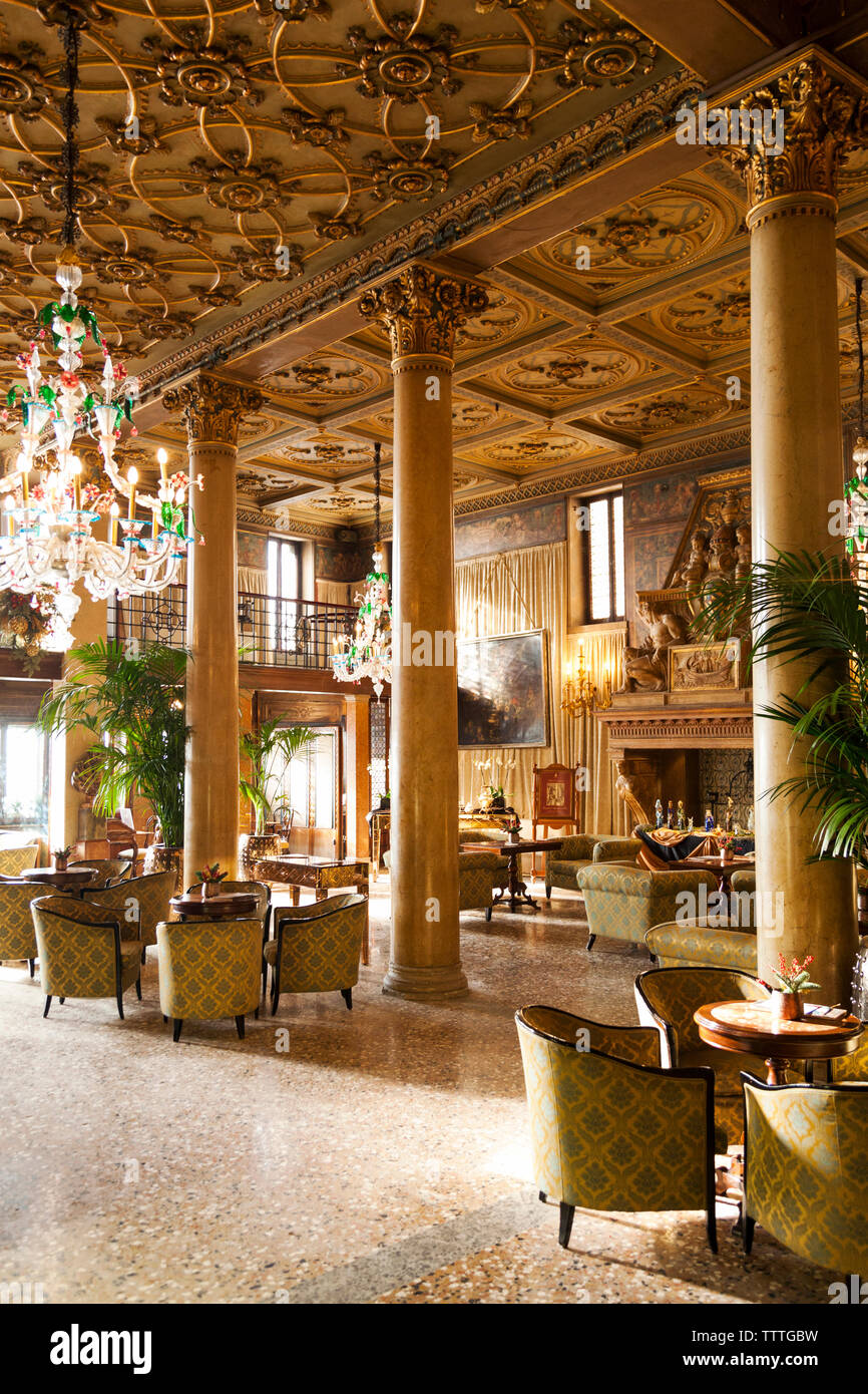 ITALY, Venice. The Lobby of Hotel