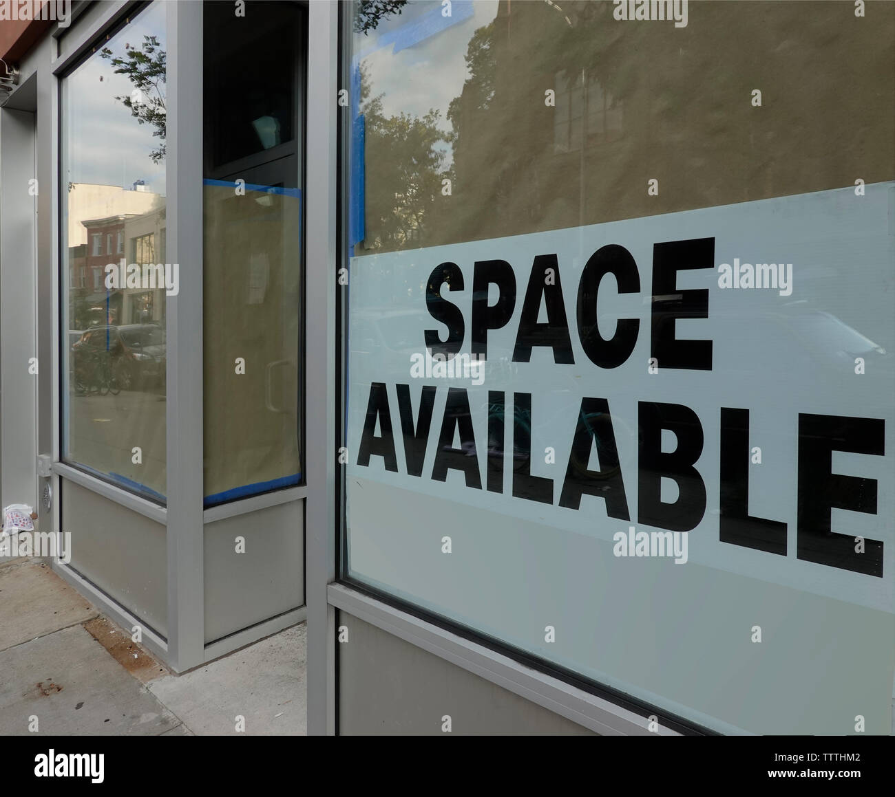 Space available sign Brooklyn NYC Stock Photo