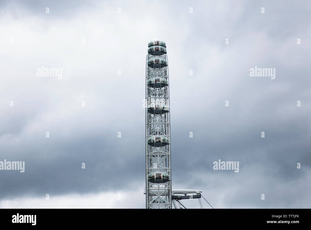 High section of Millennium Wheel against sky Stock Photo