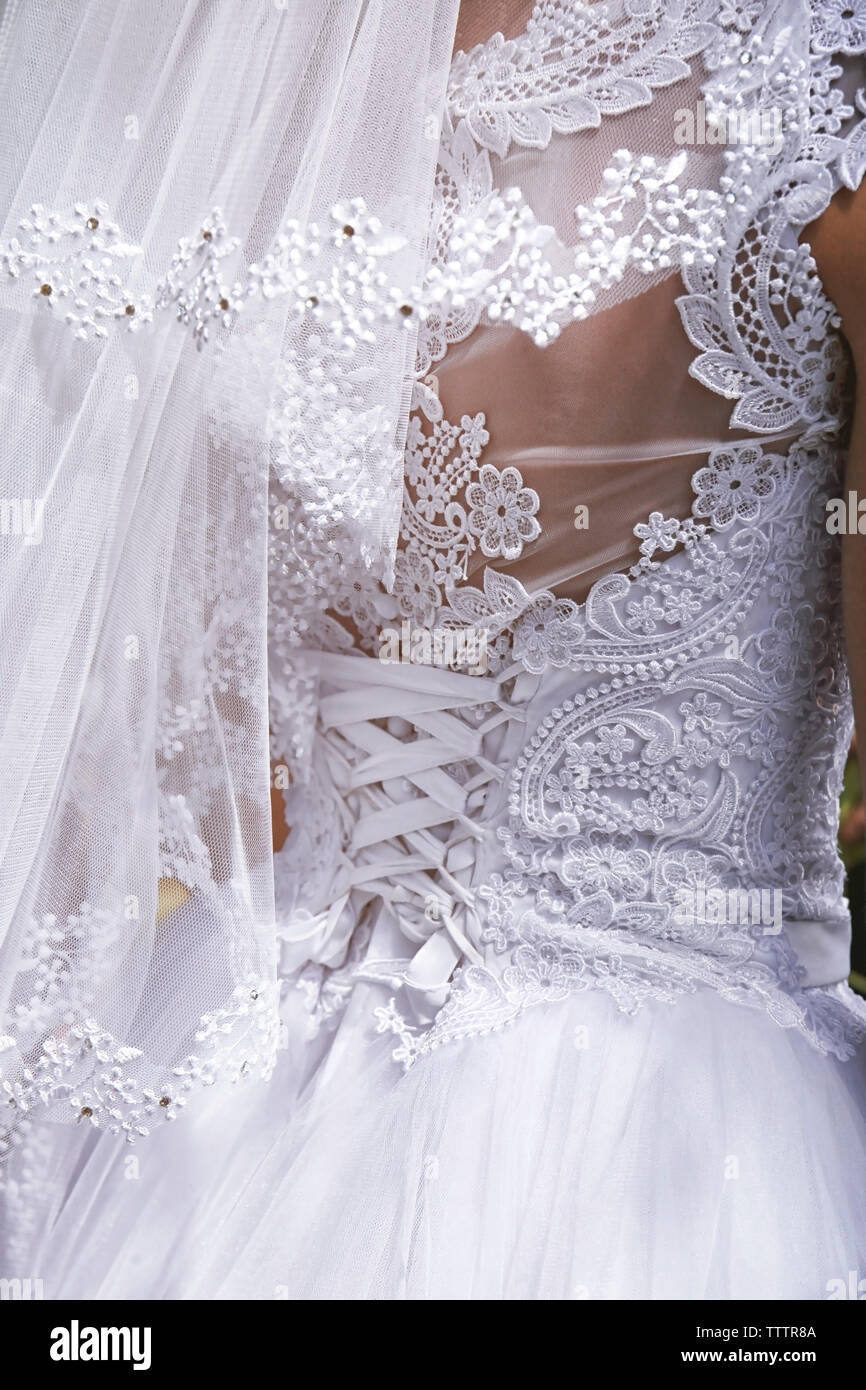 Wedding dress close up hi-res stock photography and images - Alamy
