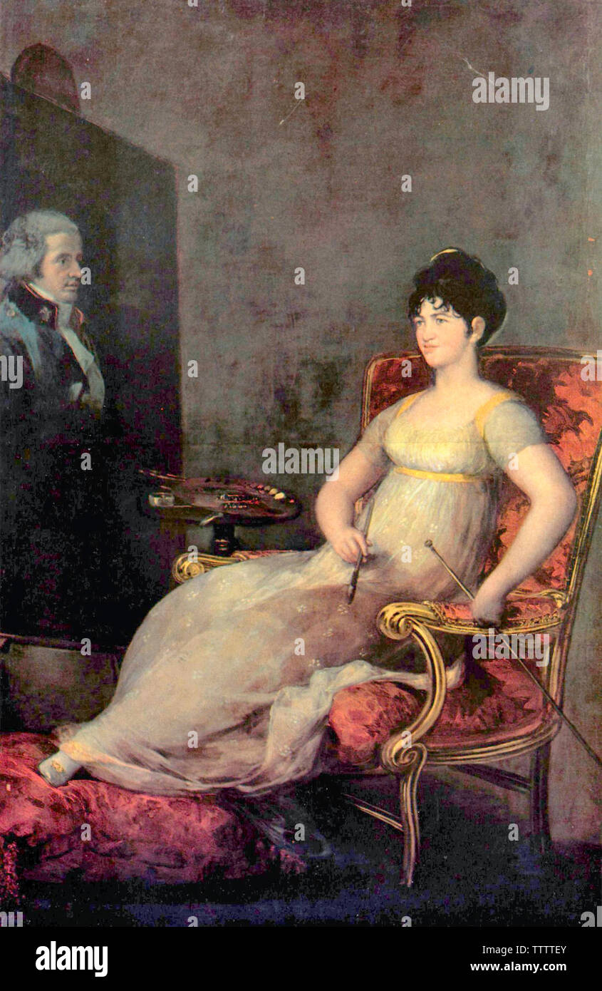 Portrait of María Tomasa Palafox, Duchess of Medina Sidonia and Marchioness of Villafranca - Francisco Goya, 1804 Stock Photo