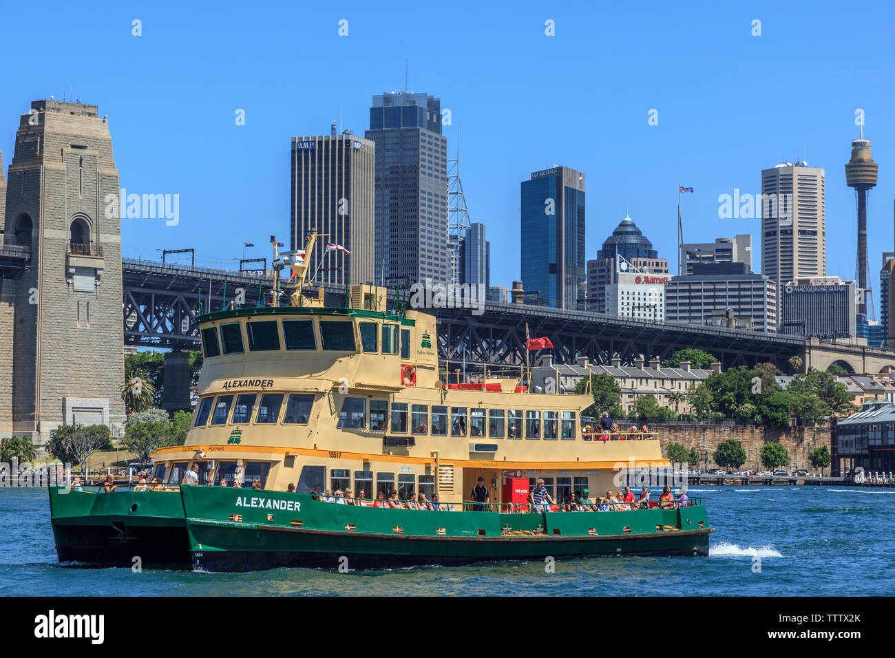 Sydney ferry in the harbour Stock Photo