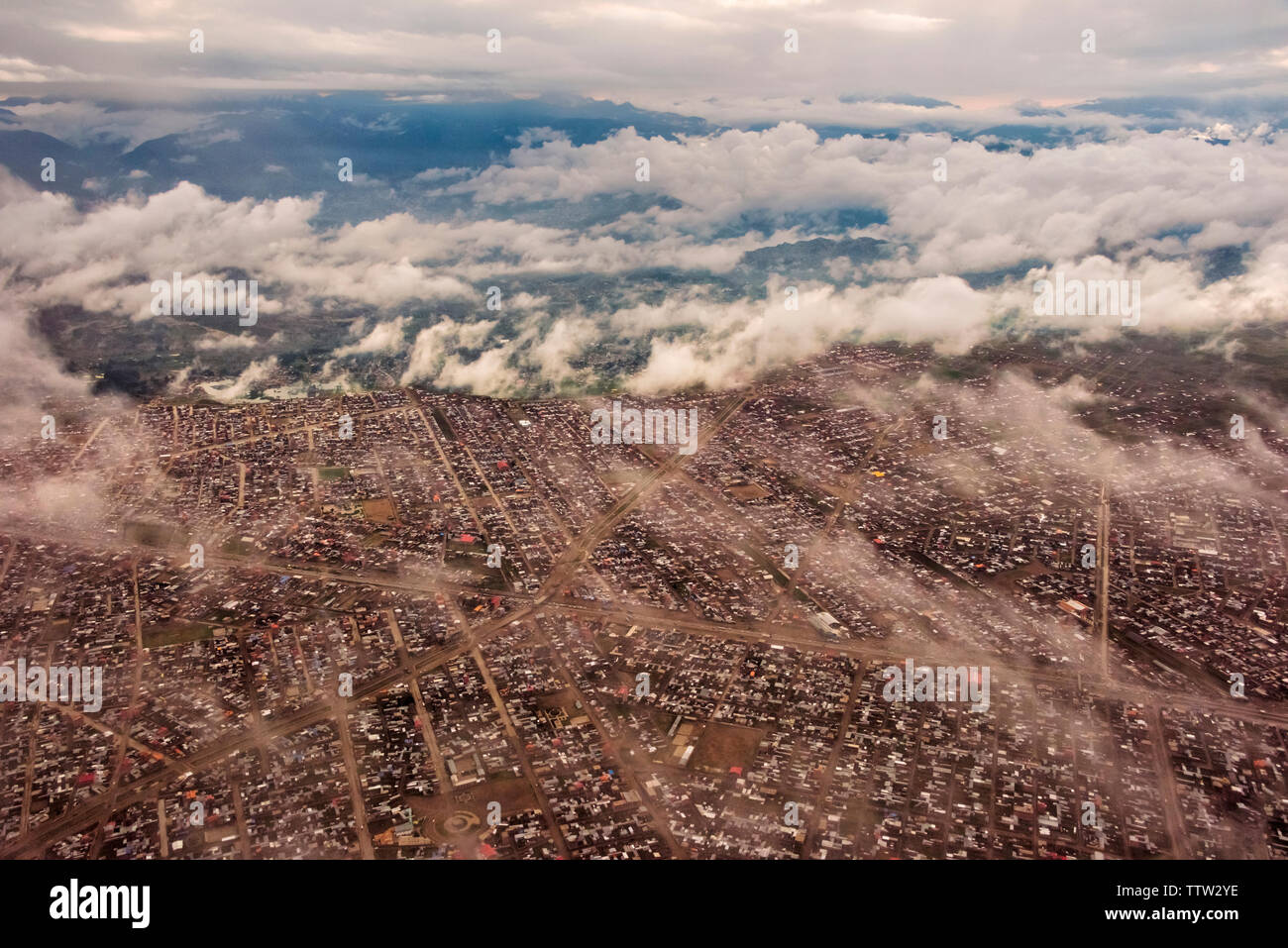 Aerial view of La Paz cityscape, Bolivia Stock Photo
