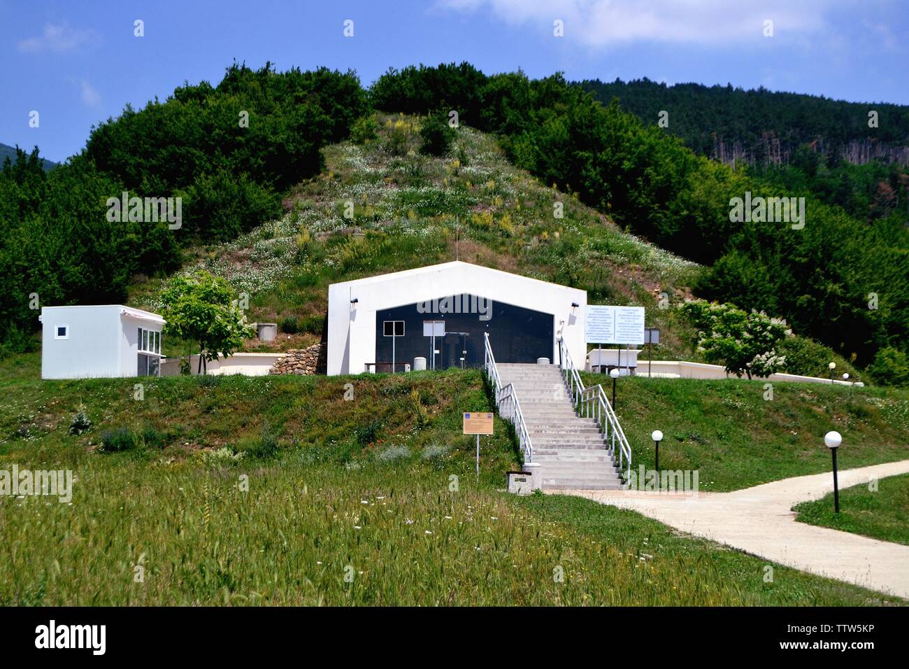 Funeral tumulus -Valley of the Thracian Kings in Kazanlak- Province of Stara Zagora.BULGARIA Stock Photo