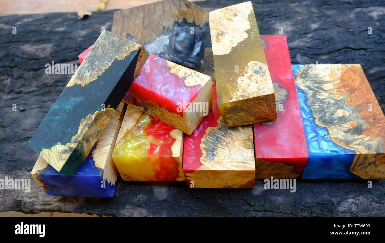 Casting resin burl wood Stock Photo Alamy