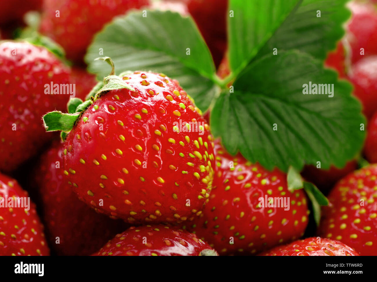 Fresh strawberry background Stock Photo - Alamy