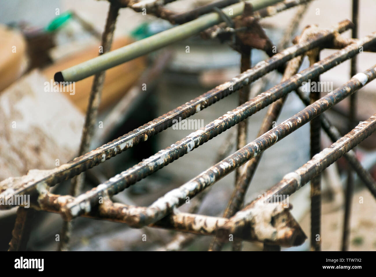 Rebar working frame Stock Photo Alamy