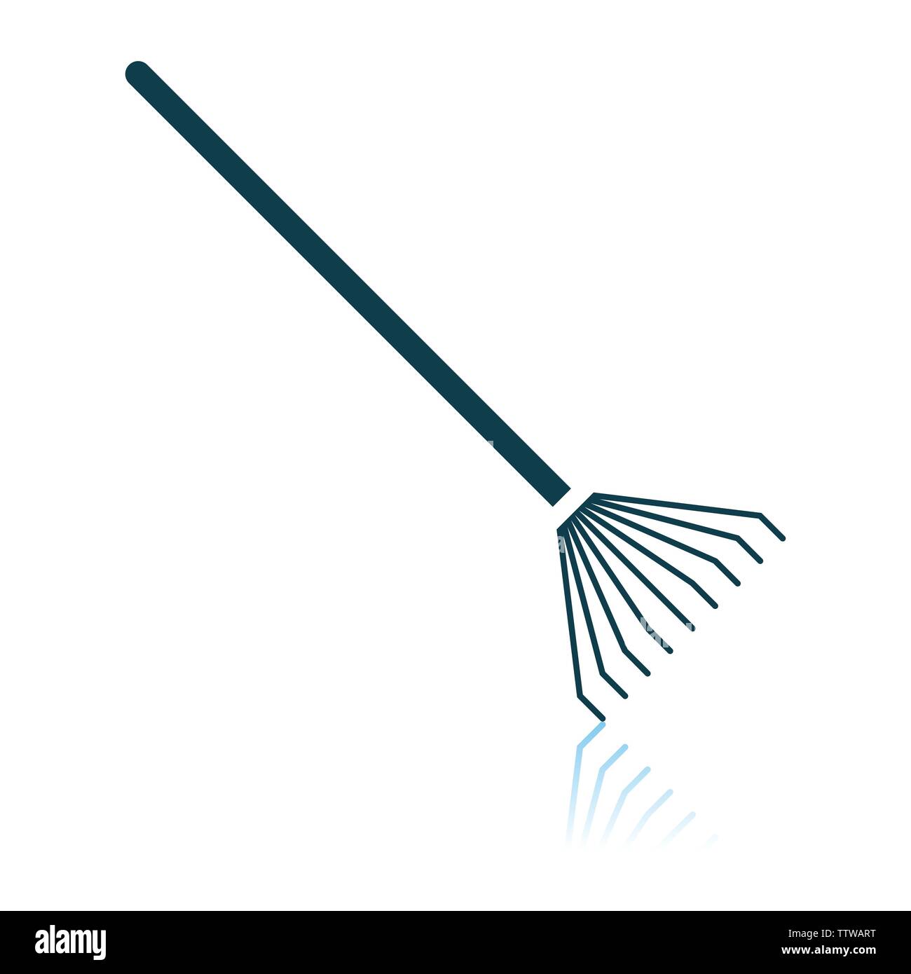 Rake Icon. Shadow Reflection Design. Vector Illustration Stock Vector ...
