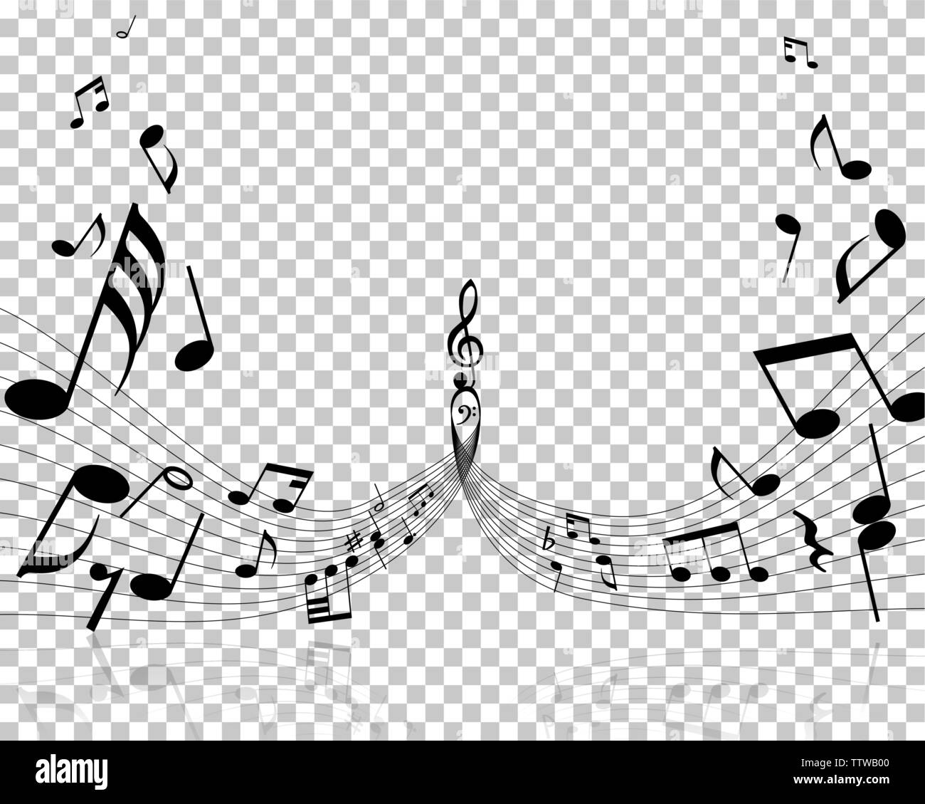 Vector Notes Design With Transparency Grid on Back. Vector Illustration ...