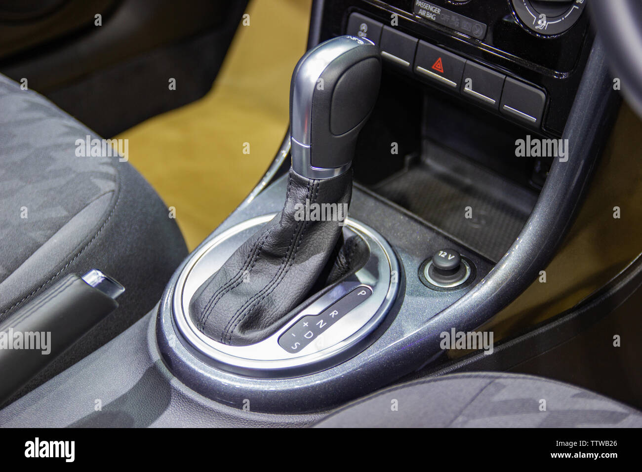 Close up the symbol of each auto gear for car shifting into P will try ...
