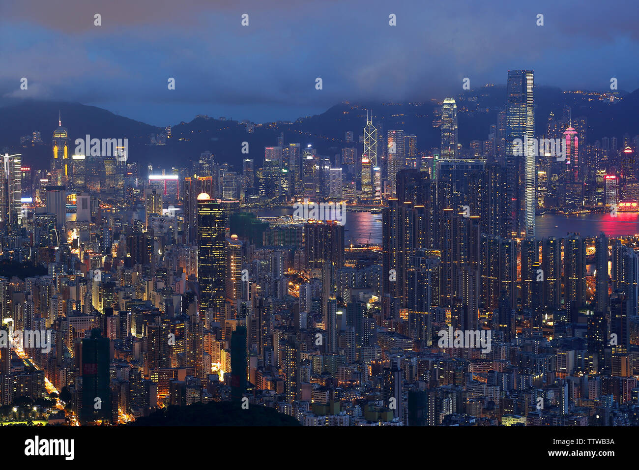 Night view of Hong Kong city scenery Stock Photo - Alamy