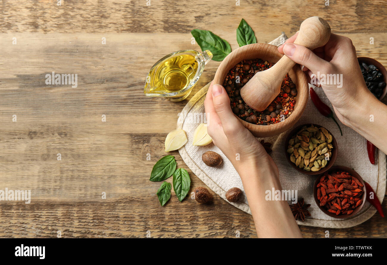Woman Grinding Spices High Resolution Stock Photography and Images Alamy