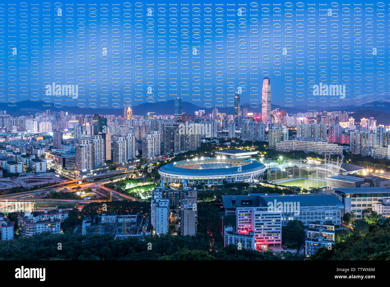 Shenzhen Urban Architecture and Science and Technology Concept Stock Photo