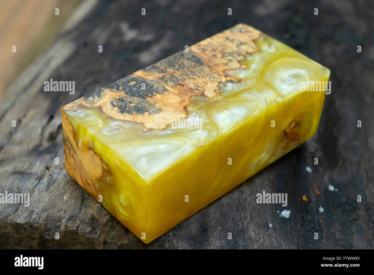Casting resin burl wood Stock Photo Alamy