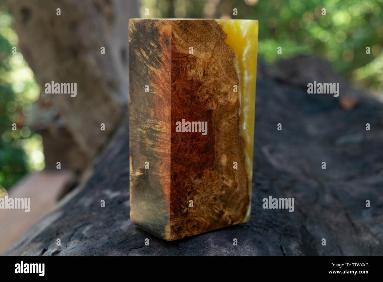 Casting resin burl wood Stock Photo Alamy