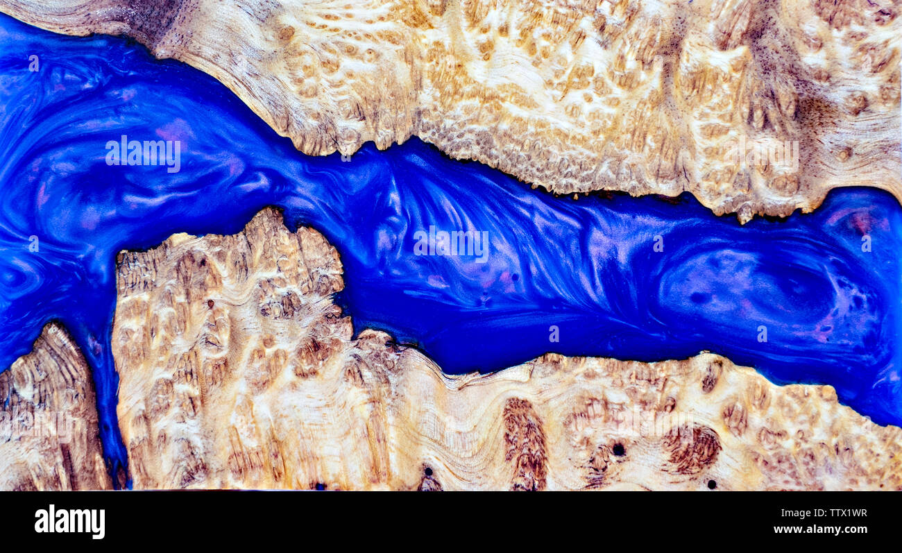 Casting resin burl wood Stock Photo Alamy