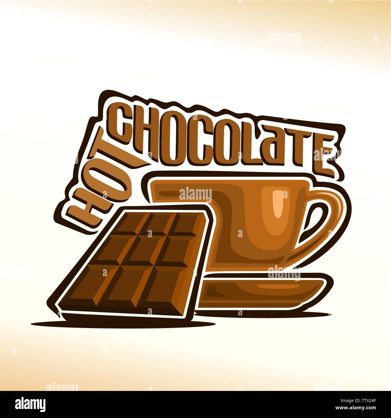 Vector logo for hot chocolate Stock Vector