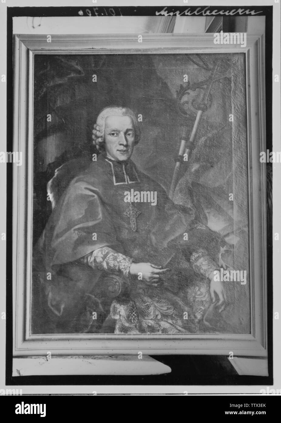 Michaelbeuern, Benedictine monastery: refectory: picture of the archbishop Graf Colloredo (+1812), OeKT X / 2, 525, Additional-Rights-Clearance-Info-Not-Available Stock Photo