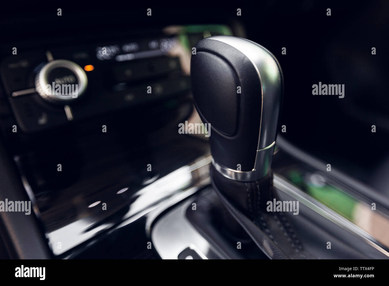 Automatic transmission gear shift in car Stock Photo Alamy
