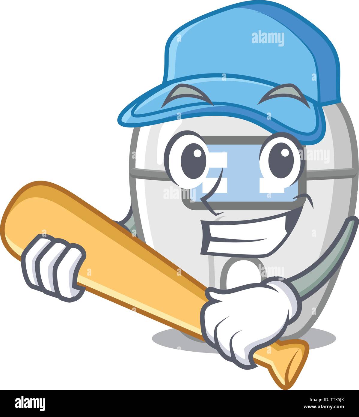 Playing baseball braces in the character gear box Stock Vector Image ...