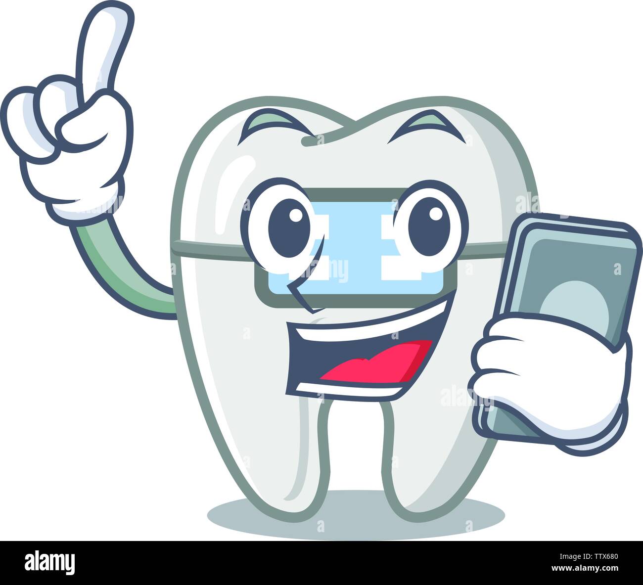 With phone braces in the character gear box Stock Vector Image & Art ...