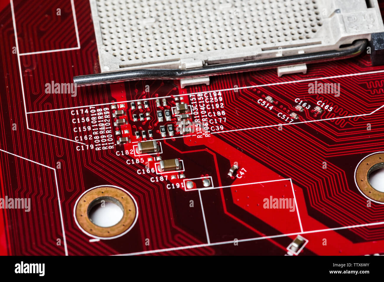 red computer chip Stock Photo - Alamy