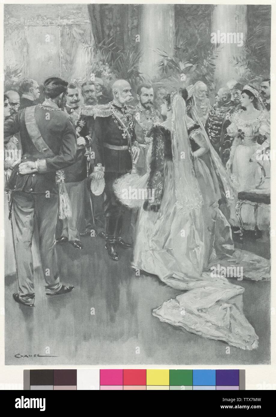 Emperor Franz Joseph I and czar Nikolaus II in Petersburg after the