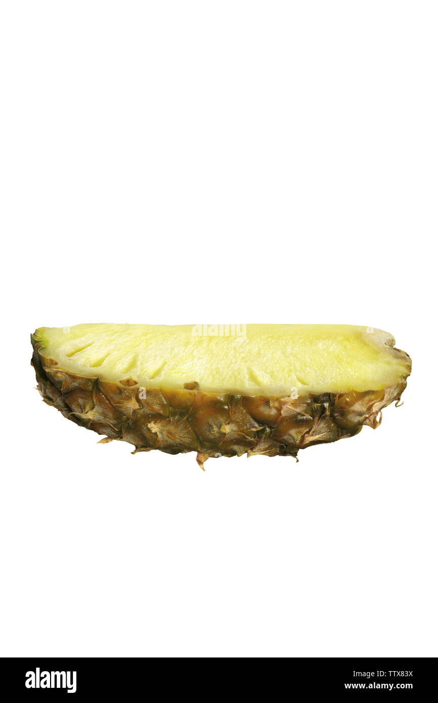 Close up of a slice of a pineapple Stock Photo