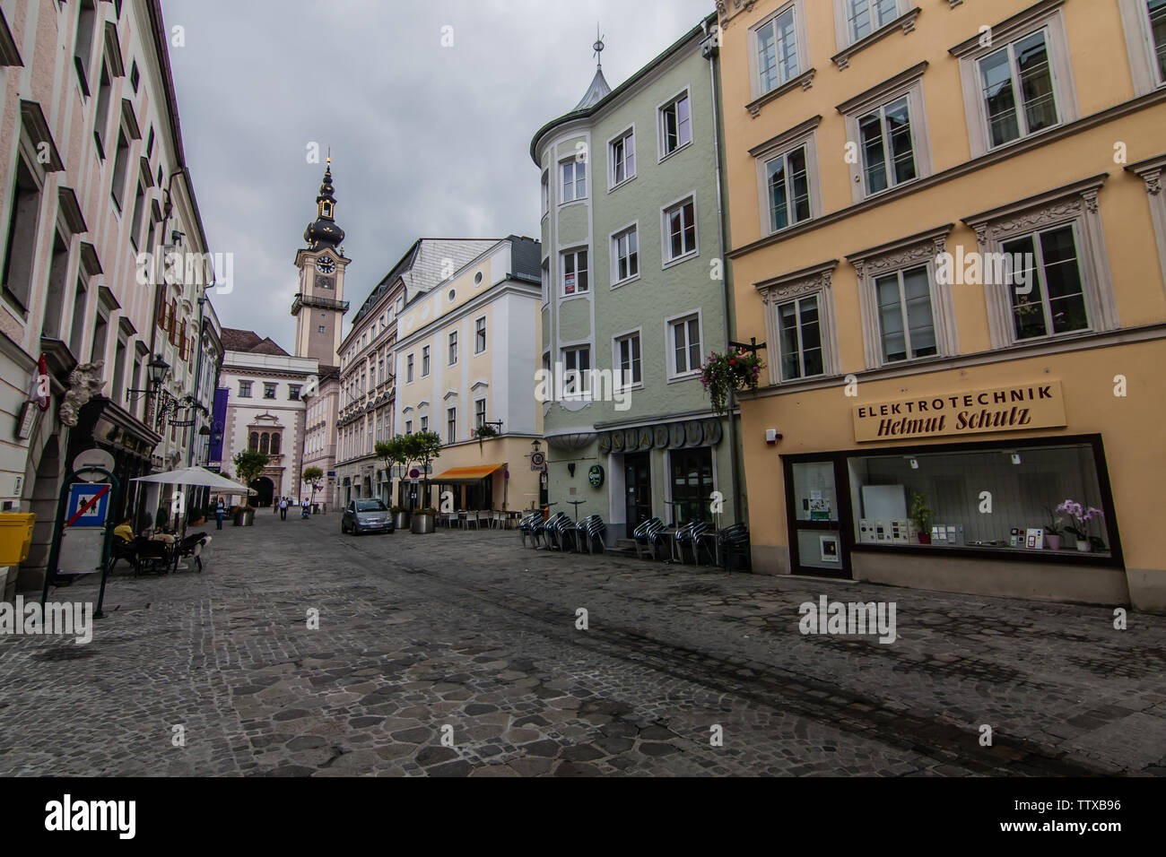 Altstadt and Landhaus of Linz, Austria Stock Photo