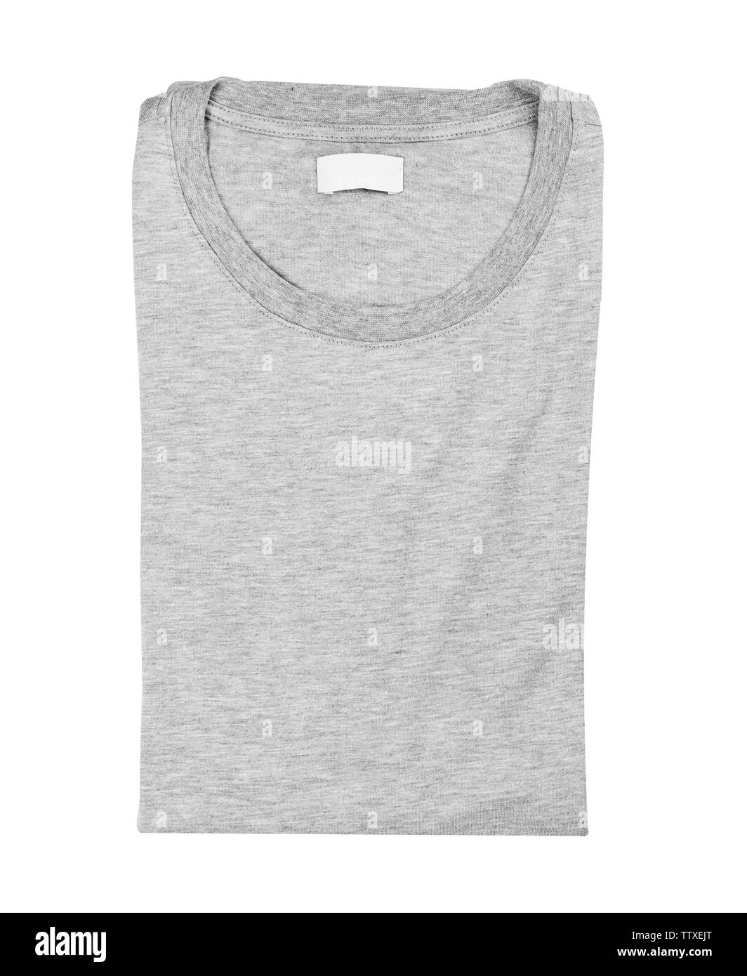 Blank grey t-shirt on white background Stock Photo - Alamy