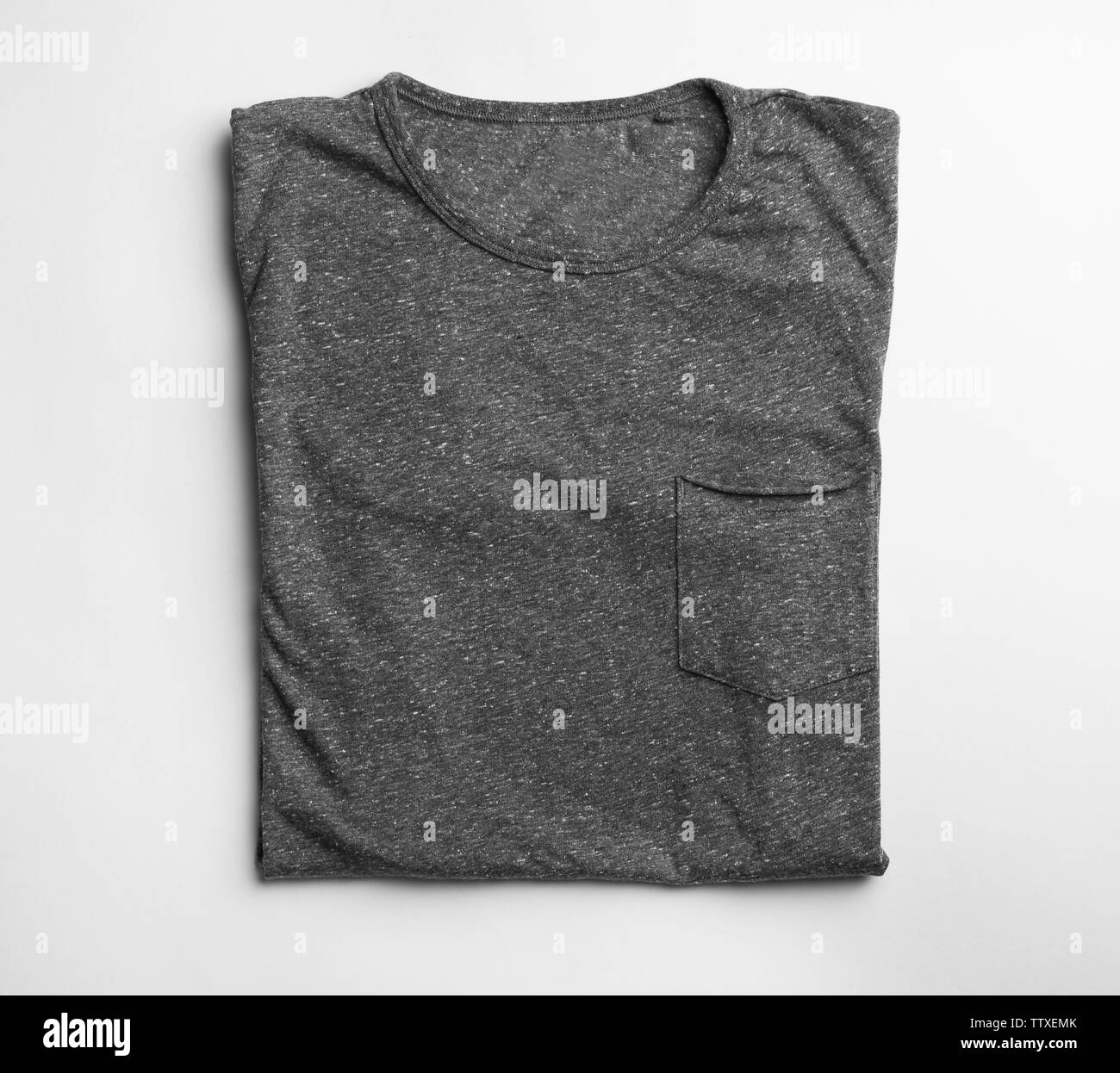 Blank grey t-shirt on white background Stock Photo - Alamy