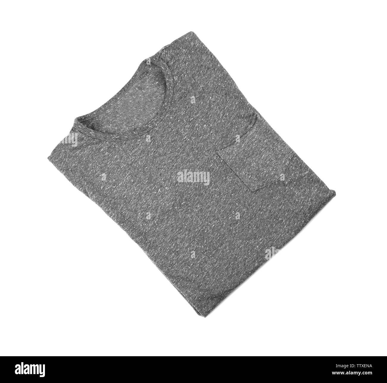 Blank grey t-shirt on white background Stock Photo - Alamy