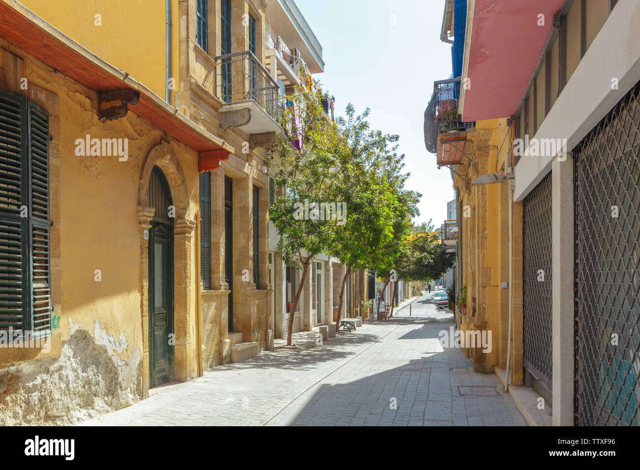 street scene in an old town in Europe Stock Photo - Alamy