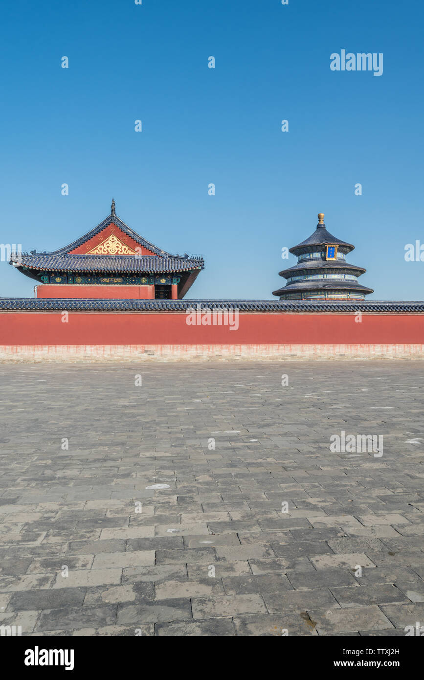 Close-up of the New Year Hall of Tiantan Park in Beijing Stock Photo