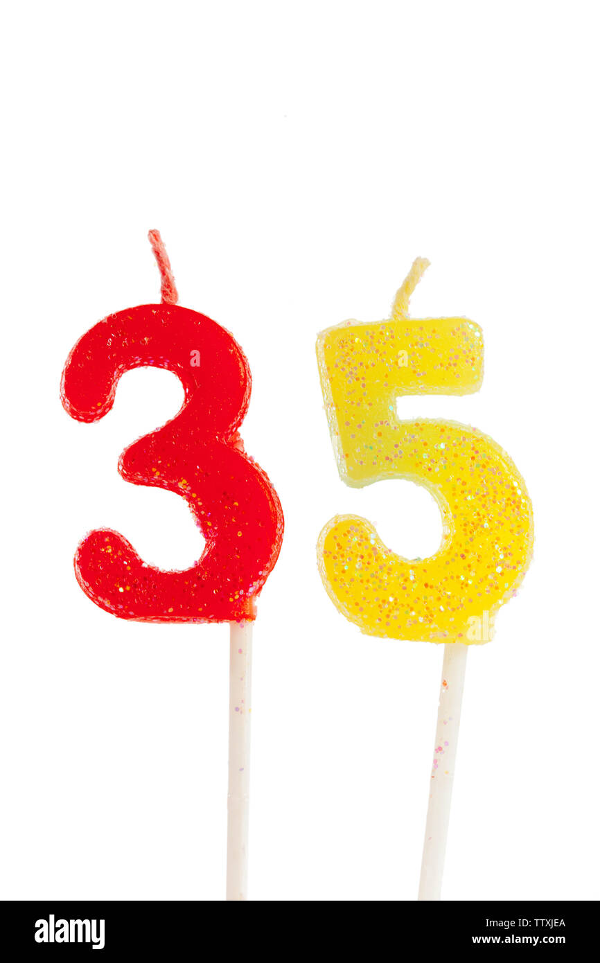 Birthday candles number Stock Photo Alamy