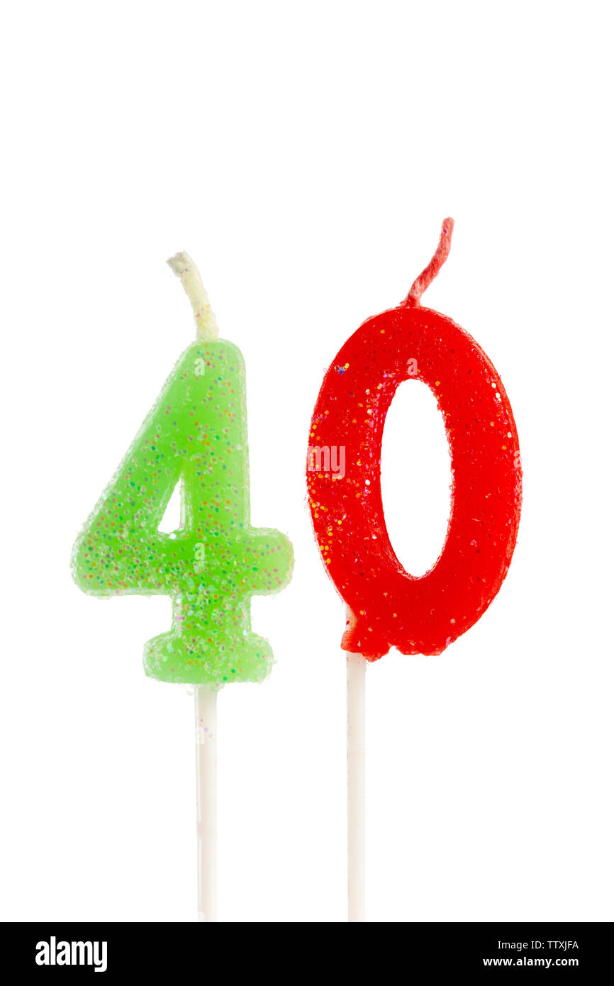 Birthday candles number Stock Photo Alamy