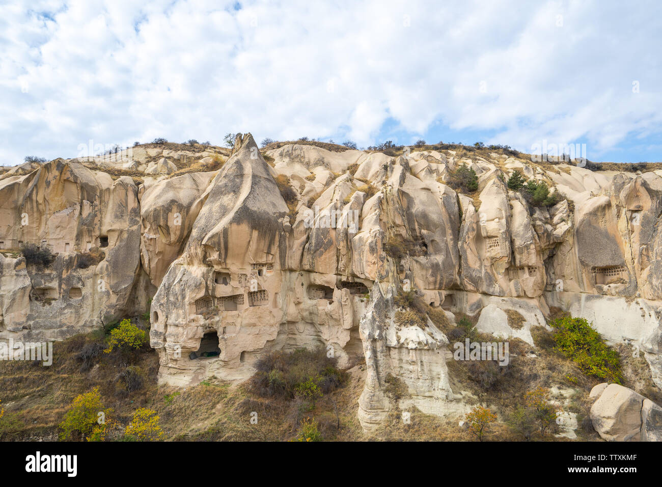 Landscape of Cappadocia in Goreme, Turkey. Stock Photo