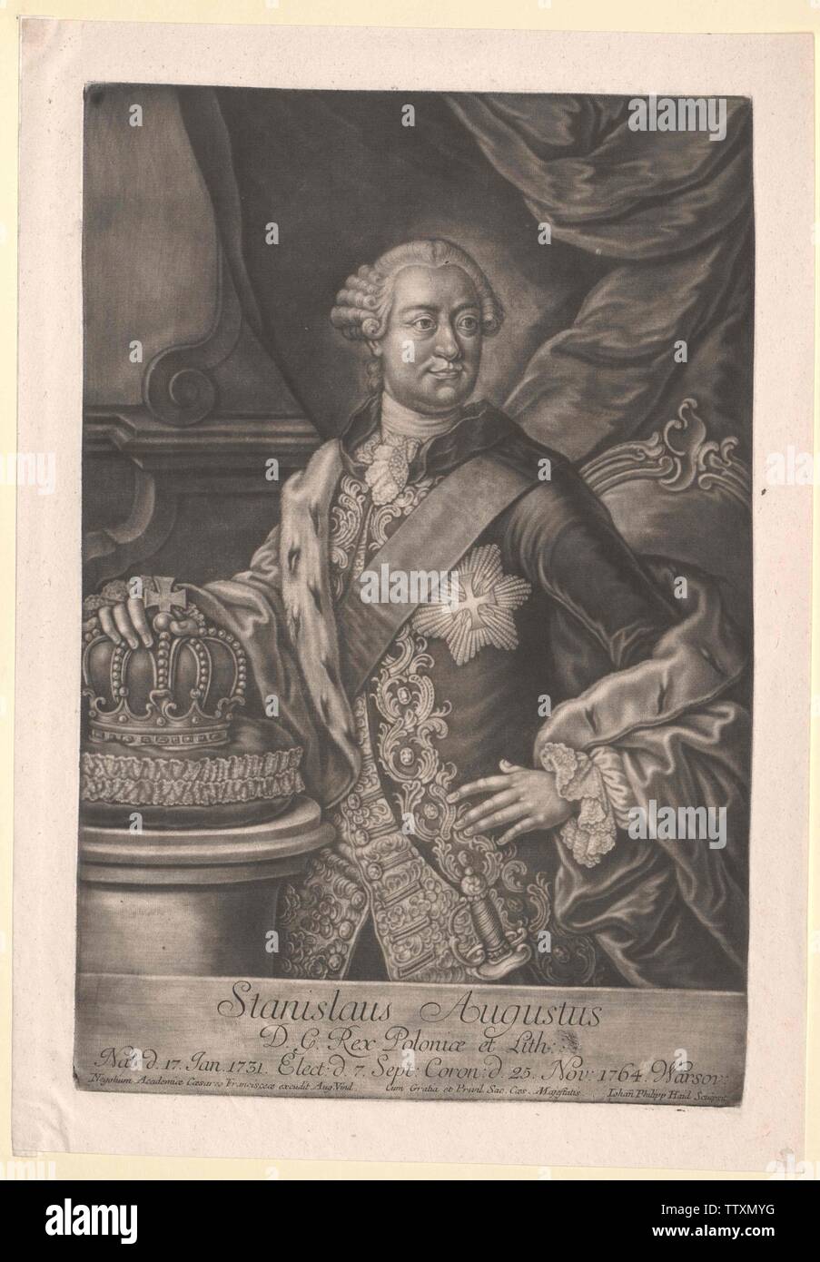 Stanislaus II August, King of Poland, Additional-Rights-Clearance-Info-Not-Available Stock Photo