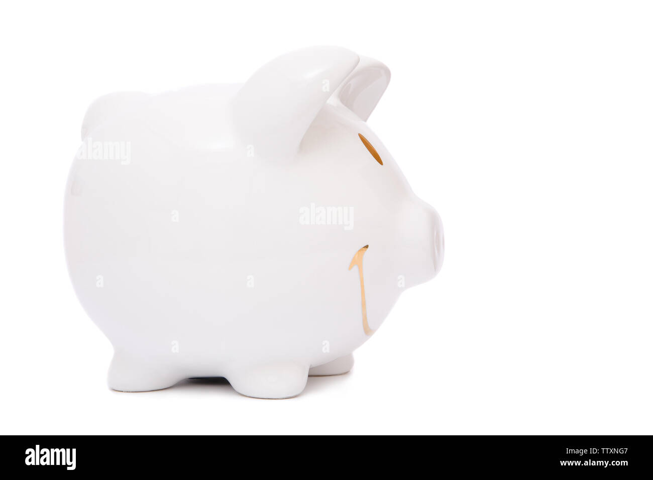 business finance concept with white piggy bank Stock Photo - Alamy