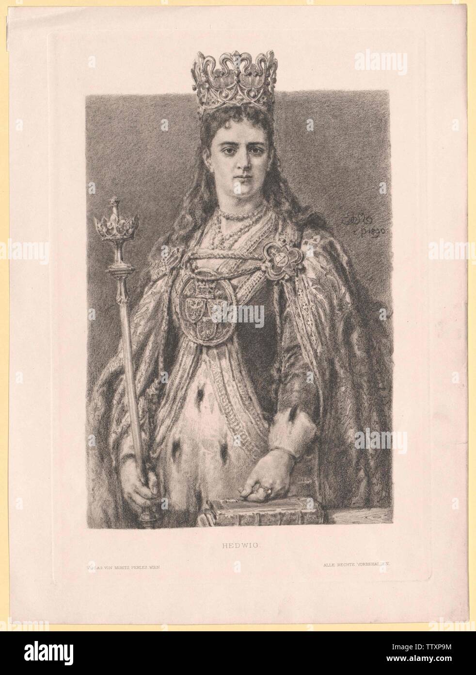 Jadwiga, Queen of Poland, Additional-Rights-Clearance-Info-Not-Available Stock Photo