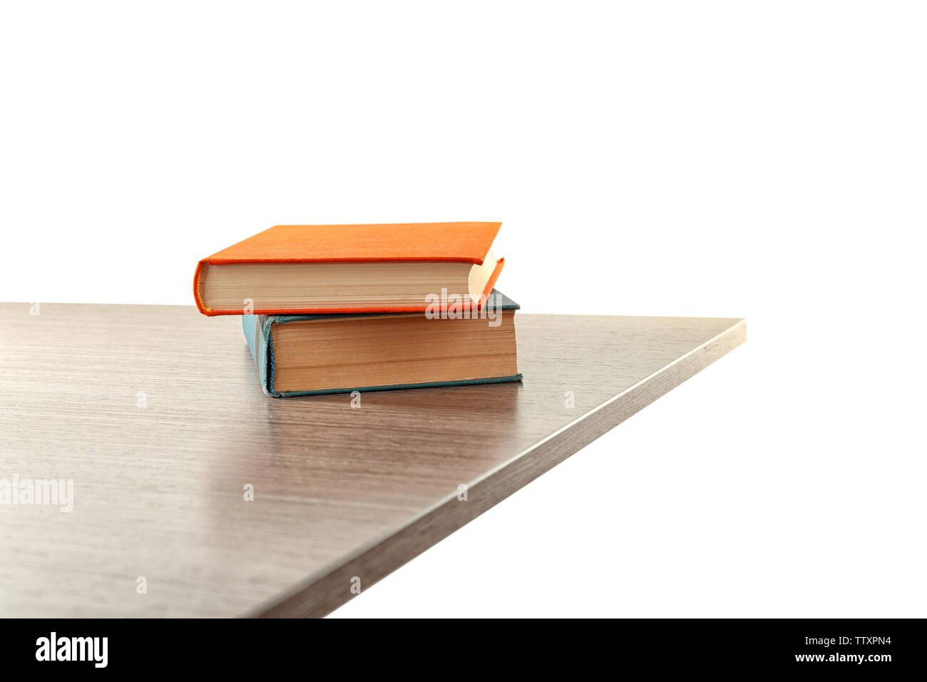 Books on wooden table Stock Photo Alamy