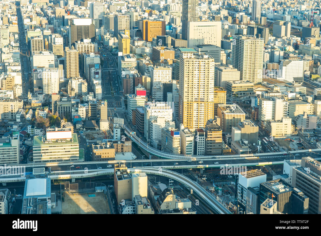 View of Nagoya cityscape in Nagoya, Japan. Stock Photo