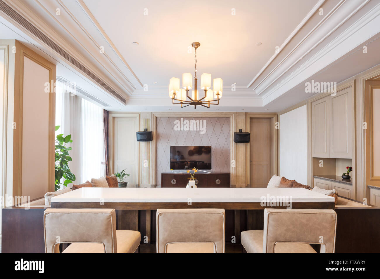 Interior of modern living rooms Stock Photo Alamy