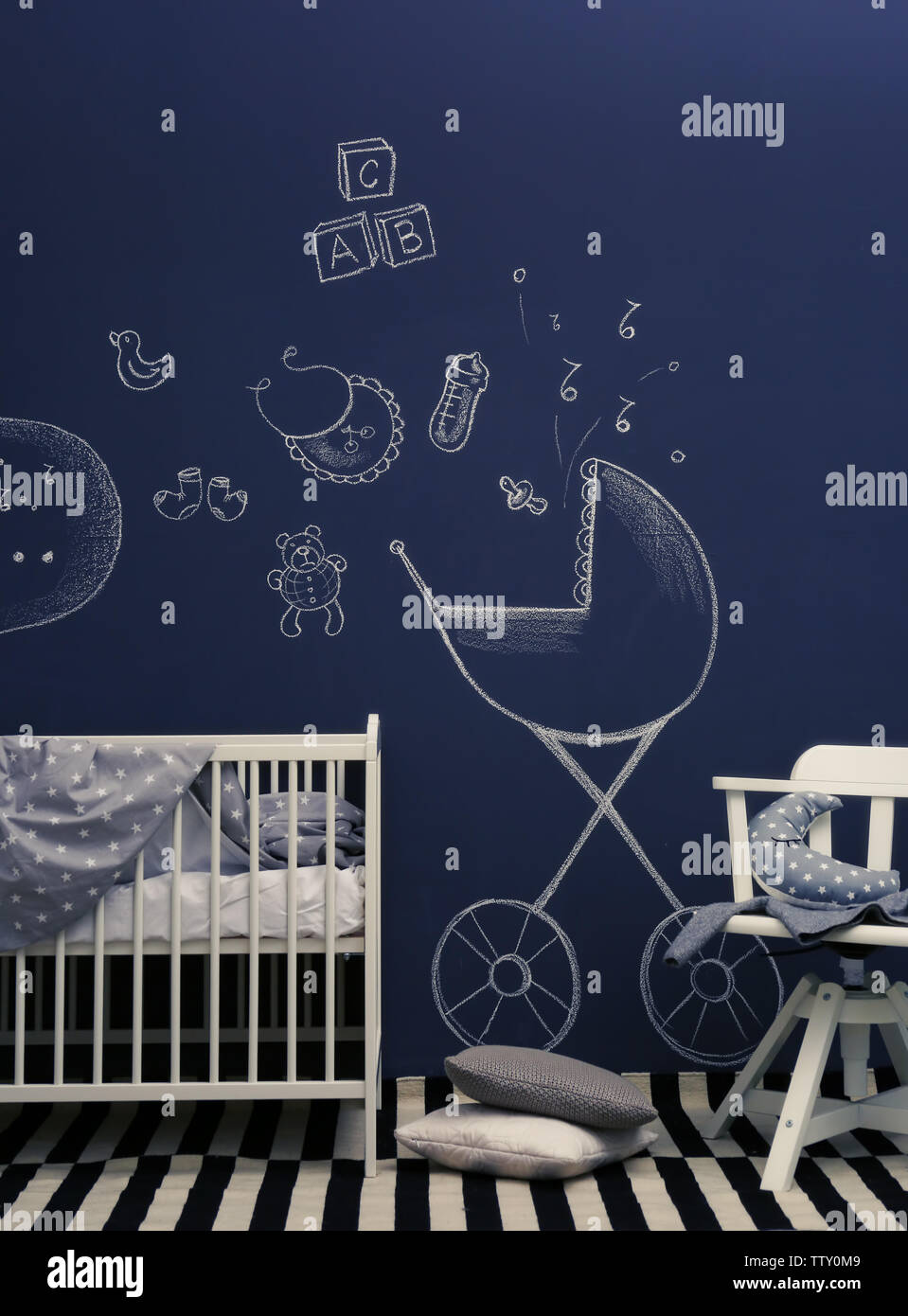 Modern interior design of baby room Stock Photo - Alamy