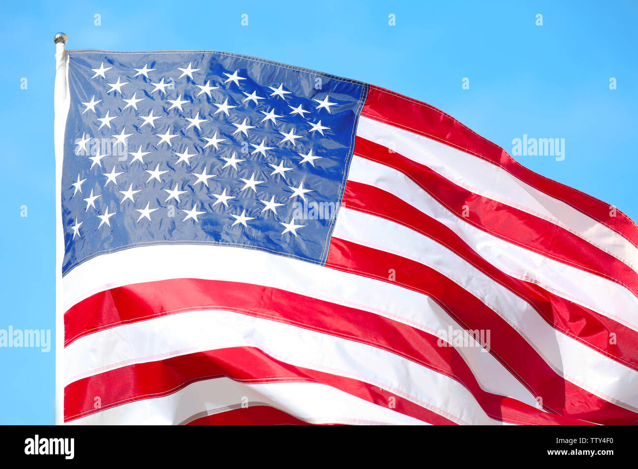 Ruffled American flag, closeup Stock Photo - Alamy