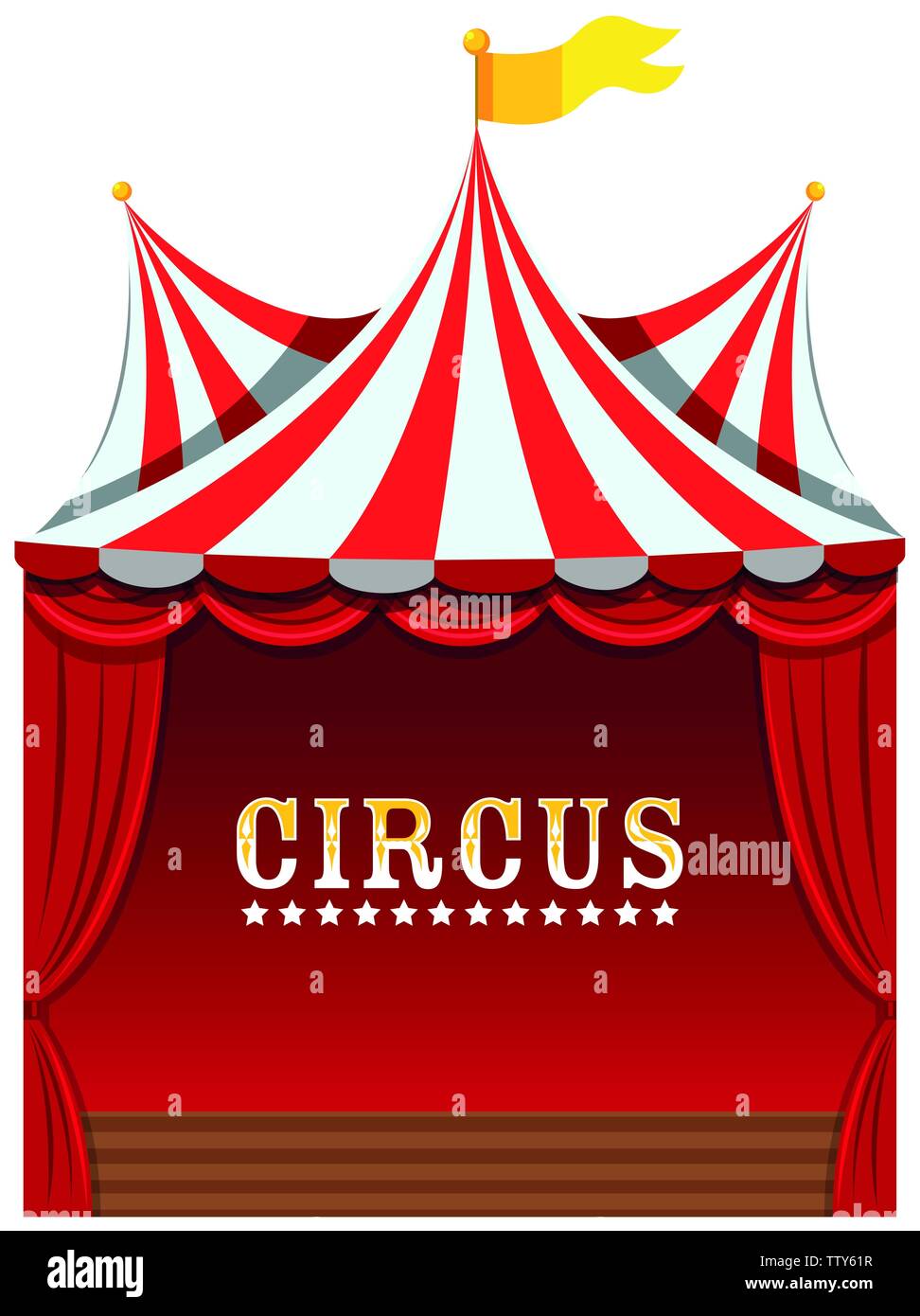 A cute circus on white background illustration Stock Vector Image & Art ...
