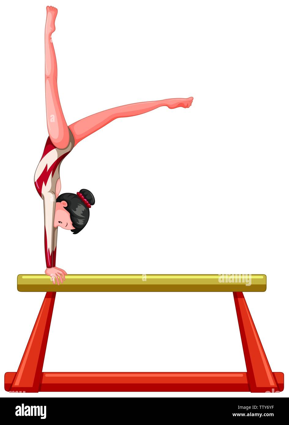 A gymnastics athletes character illustration Stock Vector Image & Art ...