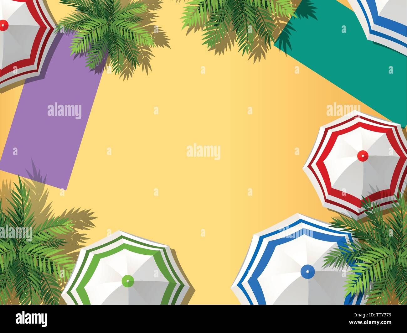Aerial view of beach illustration Stock Vector Image & Art - Alamy