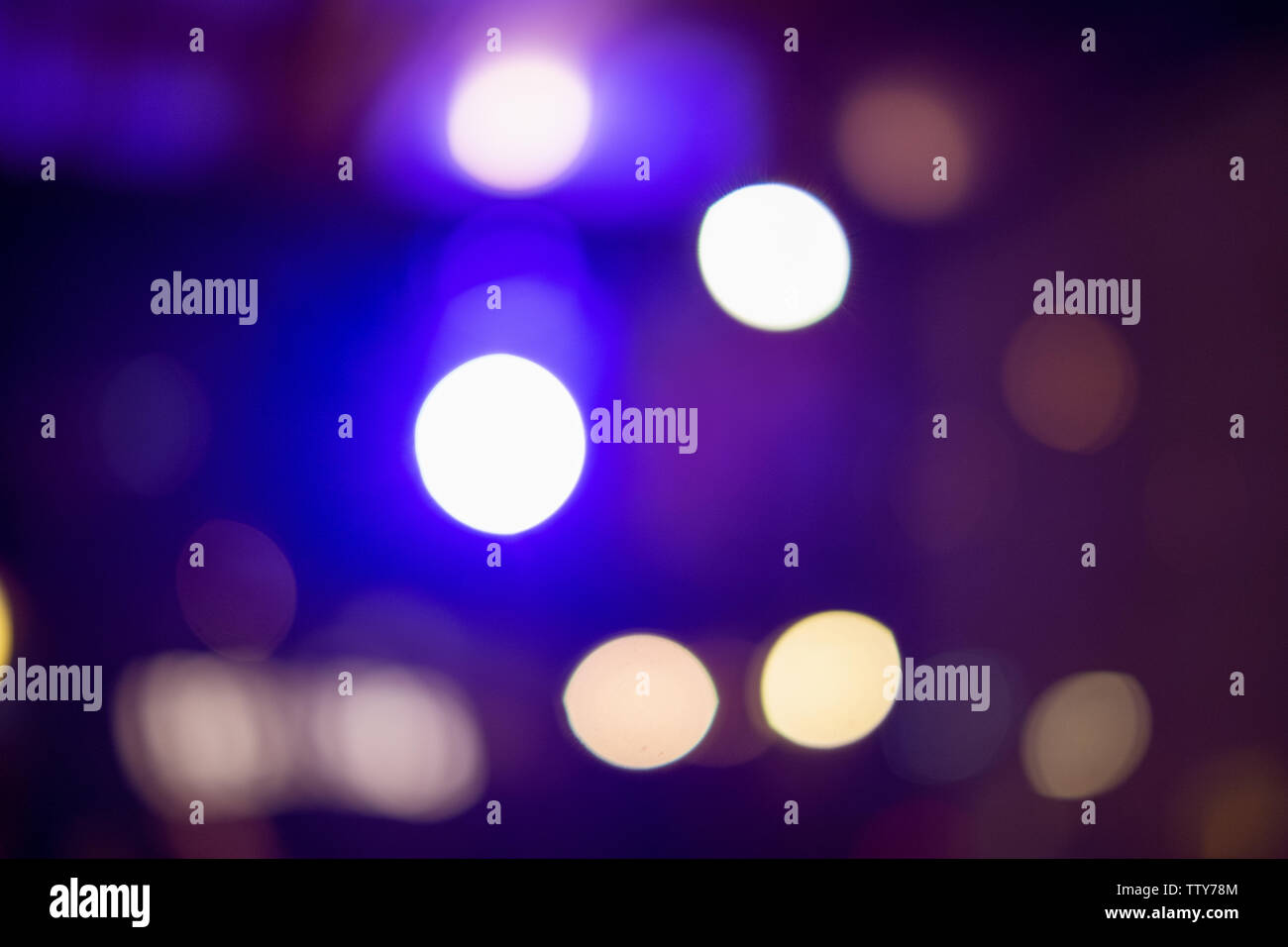 Bokeh on blue light abstract background Stock Photo